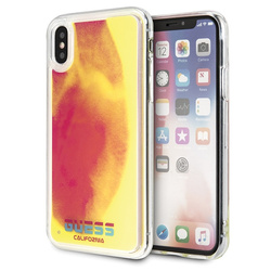 Guess GUHCPXGLCPI iPhone X/Xs różowy/pink hard case California Glow in the dark