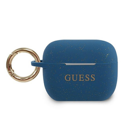 Guess GUACAPSILGLBL AirPods Pro coverniebieski/blue Silicone Glitter