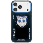 Etui Nimmy Glasses Cool Cat MagSafe do   iPhone 17 czarno niebieski
