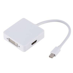 Adapter Hama 3w1 Mini DisplayPort - DVI, Displayport - HDMI, Biały