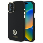 Guess GUHCP16SM4DGPK iPhone 16 6.1"      czarny/black hardcase Silicone Logo Strass 4G