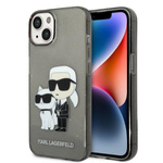Karl Lagerfeld Glitter Karl&amp;Choupette case for iPhone 14 Plus - black