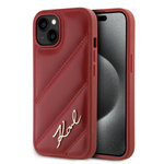 Karl Lagerfeld KLHCP15SPQDSMGR iPhone 15 / 14 / 13 6.1" czerwony/red hardcase Diagonal Quilted Script
