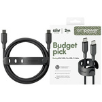 Kabel empower by PanzerGlass Racing 60W  USB-C do USB-C 2m czarny