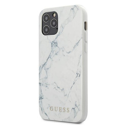 Guess GUHCP12MPCUMAWH iPhone12/12 Pro 6,1" biały/white hardcase Marble