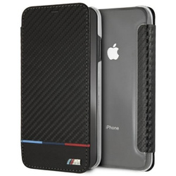 BMW BMTRBKI65PUCARTCBKiPhone XS Max  book czarny/black Carbon Tricolor Stripe
