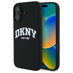 DKNY DKHMP16SSNYACH iPhone 16 6.1"       czarny/black hardcase Silicone White Printed Logo MagSafe