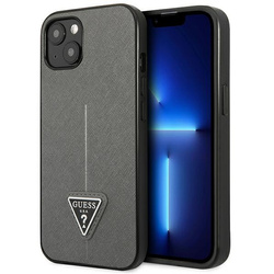Guess GUHCP13MPSATLG iPhone 13 / 14 / 156.1" srebrny/silver hardcase SaffianoTriangle Logo