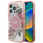 Guess GUHMP16XHFWBDCEP iPhone 16 Pro Max6.9" różowy/pink hardcase IML Flower & Tonal Circle MagSafe
