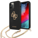 Guess GUHCP12LLSC4GBK iPhone 12 Pro Max6,7" czarny/black hardcase 4G Gold Chain Collection