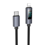 Kabel USB C do Lightning Hoco PD 27W z wyświetlaczem 1 m X112 czarny