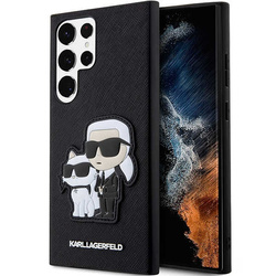 KARL LAGERFELD KLHCS23LSANKCPK S23 ULTRA S918 HARDCASE CZARNY/BLACK SAFFIANO KARL & CHUPETTE