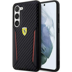 Etui Ferrari Carbon Contrast Edges na Samsung Galaxy S23+ - czarne