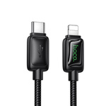 Kabel USB C do Lightning Hoco PD 30W 1,2 m z LCD U146 czarny