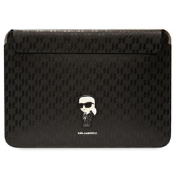 Karl Lagerfeld Saffiano Monogram Ikonik case for a 14" laptop - black