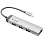 Verbatim Adapter Hub USB-C - 4xUSB-A 3.2 aluminiowy/aluminum 49147