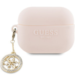 Guess GUAP23DSLGHDP AirPods Pro 2(2022/2023) cover różowy/pink 3D Rubber 4G Diamond Charm