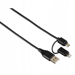 HAMA Kabel USB 2w1 Micro USB/Apple Lightning 1,2m