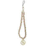 Guess zawieszka GUSTSAS4P Phone Strapróżowy/pink Chain Metal 4G Charm