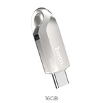 Pendrive 16GB USB 3.0 (USB A + USB C) Hoco UD8 nikiel