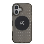 Mercedes PC/TPU Star Pattern MagSafe Case for iPhone 16 Black