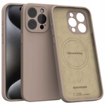 Spacecase Etui Silicone Mag iPhone 15 Pro Max brown