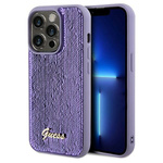 Guess GUHCP13LPSFDGSU iPhone 13 Pro / 13 6.1" fioletowy/purple hardcase Sequin Script Metal