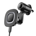 Uchwyt na telefon do samochodu indukcyjny Hoco 15W do kratki HW30 czarny