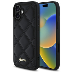 Guess GUHCP16SPSQSQSK iPhone 166.1" czarny/black hardcase Quiled Metal Logo
