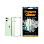 ETUI PANZERGLASS CLEAR CASE IPHONE 12 MINI ANTYBAKTERYJNY SREBRNY