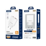 JELLICO wall charger EU57 PD 20W 1xUSB-C + 1xUSB QC3.0 White