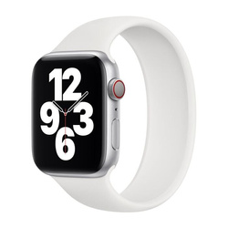Apple Opaska SOLO SILIKONOWY PASEK DO APPLE WATCH 39/40/41/42MM SIZE 9 WHITE ORYGINALNA PLOMBA