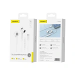 FONENG słuchawki przewodowe T66 USB-C z mikrofonem 1.2M Biały