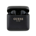 Guess słuchawki Bluetooth GUTWSSU20ALEGKTWS + stacja dokująca czarny/black Printed Logo