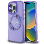 Guess GUHMP16LHFWFCU iPhone 16 Pro 6.3" fioletowy/purple hardcase IML Flowers Wreath MagSafe