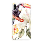FUNNY CASE ETUI NADRUK TUKAN I KWIAT IPHONE X / IPHONE XS