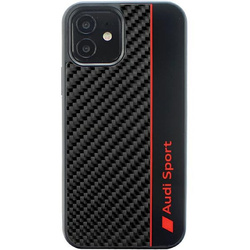 Etui Audi Carbon Fiber Stripe na iPhone 12 / iPhone 12 Pro - czarne
