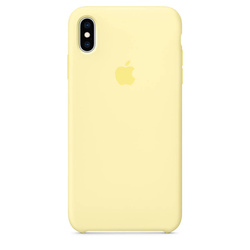 APPLE SILICONE CASE MUJR2ZM/A  IPHONE XS MAX MELLOW YELLOW ORYGINALNA PLOMBA