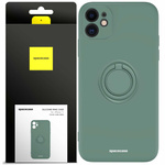 Spacecase Etui Silicone Ring iPhone 11 dark green
