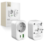 TECH-PROTECT TA100 TRAVEL ADAPTER UK TO EU WHITE