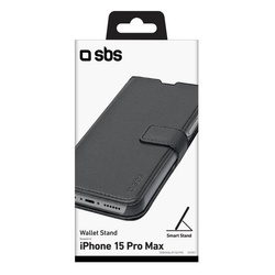 SBS Etui portfelowe z funkcją podstawki do iPhone 15 Pro Max