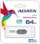 RARU ADATA UV220 64GB USB 2.0 TYPE-A USB FLASH DRIVE - WHITE/GREY