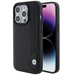 BMW Leather Blue Dots iPhone 15 Pro Max Case - Black