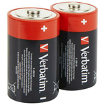 Verbatim Bateria alkaliczna D LR20 2szt  czarny/black 49923