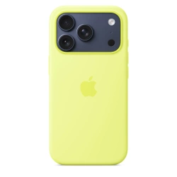 iPhone 17 Pro Silicone Case with MagSafe – Neon Yellow MGFF4ZM/A open package