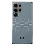 Audi IML Geometric Pattern Case S24  Ultra S928 szary/grey hardcase AU-IMLS24U-A6/D3-GY