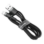 BASEUS CAFULE CABLE DURABLE NYLON CORD USB / LIGHTNING QC3.0 1.5A 2M BLACK (CALKLF-CG1)