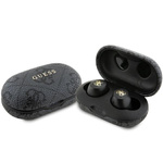 Guess słuchawki Bluetooth GUTWSP4EGKTWS + stacja dokująca ENC czarny/black 4G Metal