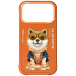 Etui Nimmy Glasses Cool Dog do iPhone 17 Pro Max pomarańczowy