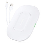CHOETECH WIRELESS FAST CHARGER KIT 15W LED WHITE (T550-F) + USB CHARGER 18W POWER DELIVERY WHITE (Q5003-EU) + POWER CABLE (AC)